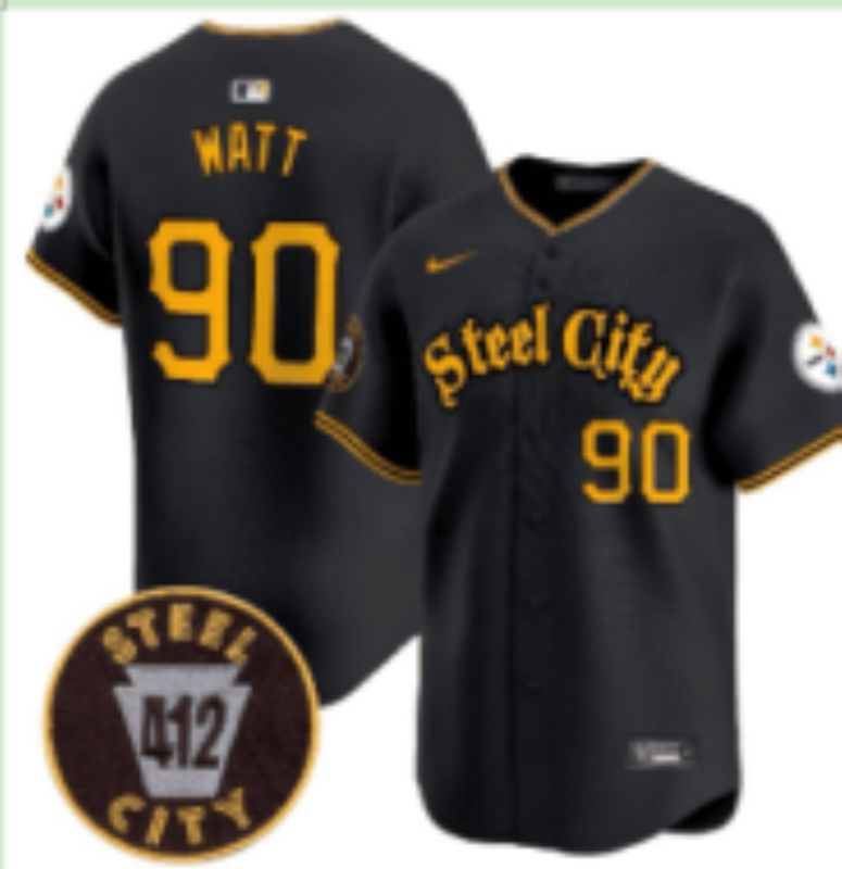 Men 2025 Nike Pittsburgh Steelers #90 Watt Black Limited NFL Jersey style 0064->pittsburgh steelers->NFL Jersey
